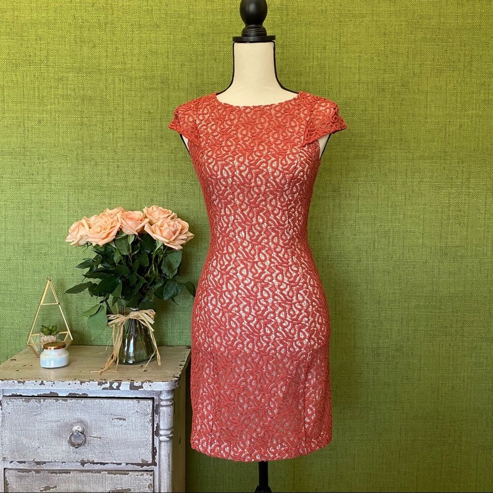 Coral Lace Dress